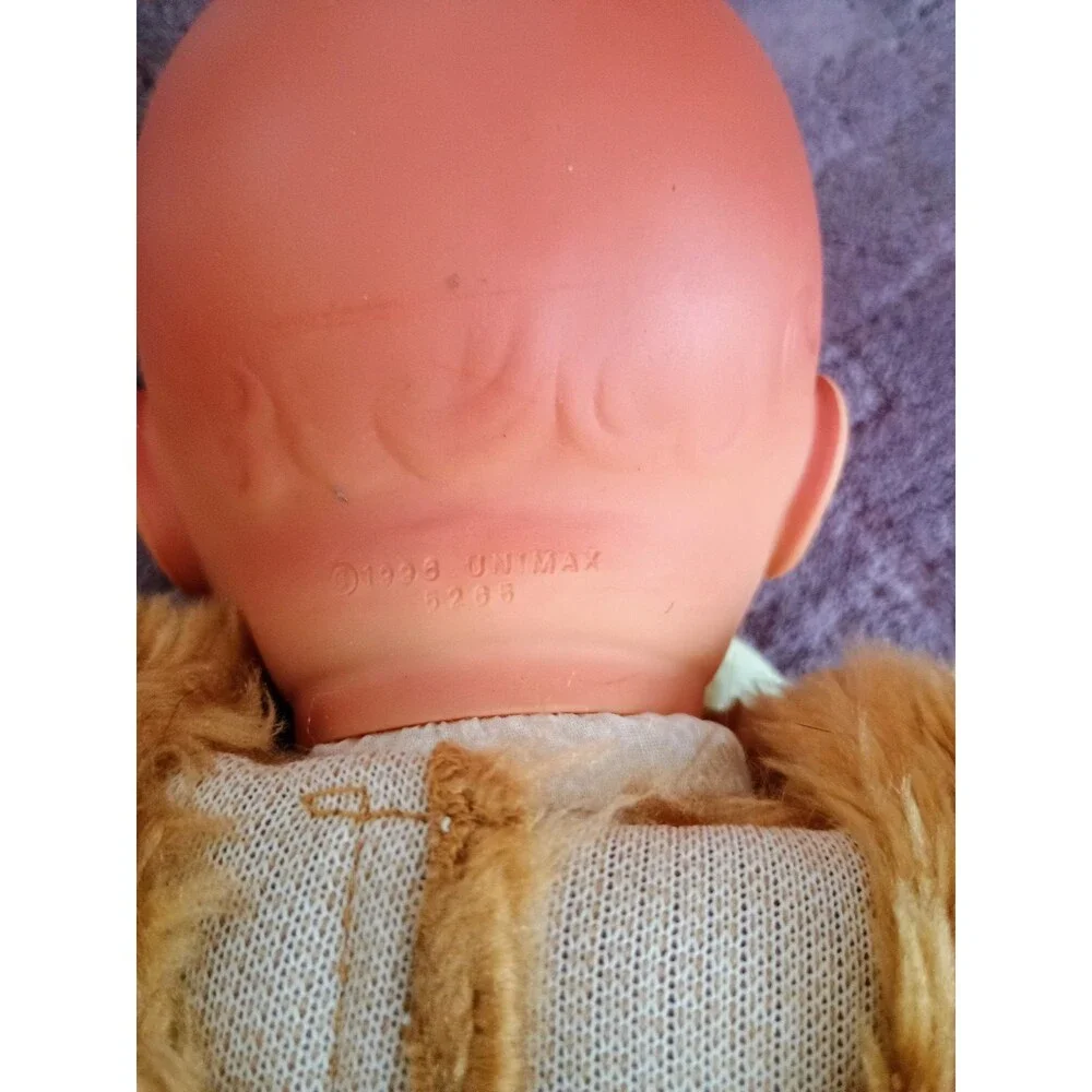 1998 Anne Geddes Baby Doll Plush Teddy Bear Suit Blue Eyes 16